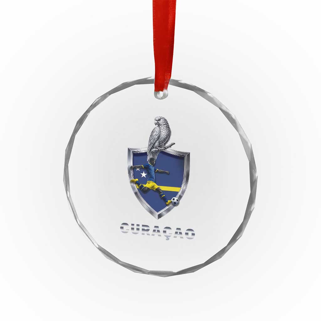 Supporting Curacao Soccer 2026 Crystal Glass Ornament Caribbean Team Pride Gift