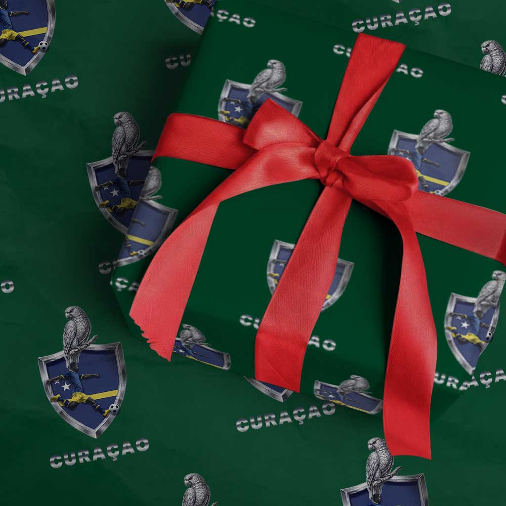 Supporting Curacao Soccer 2026 Wrapping Paper Roll Caribbean Team Pride Gift