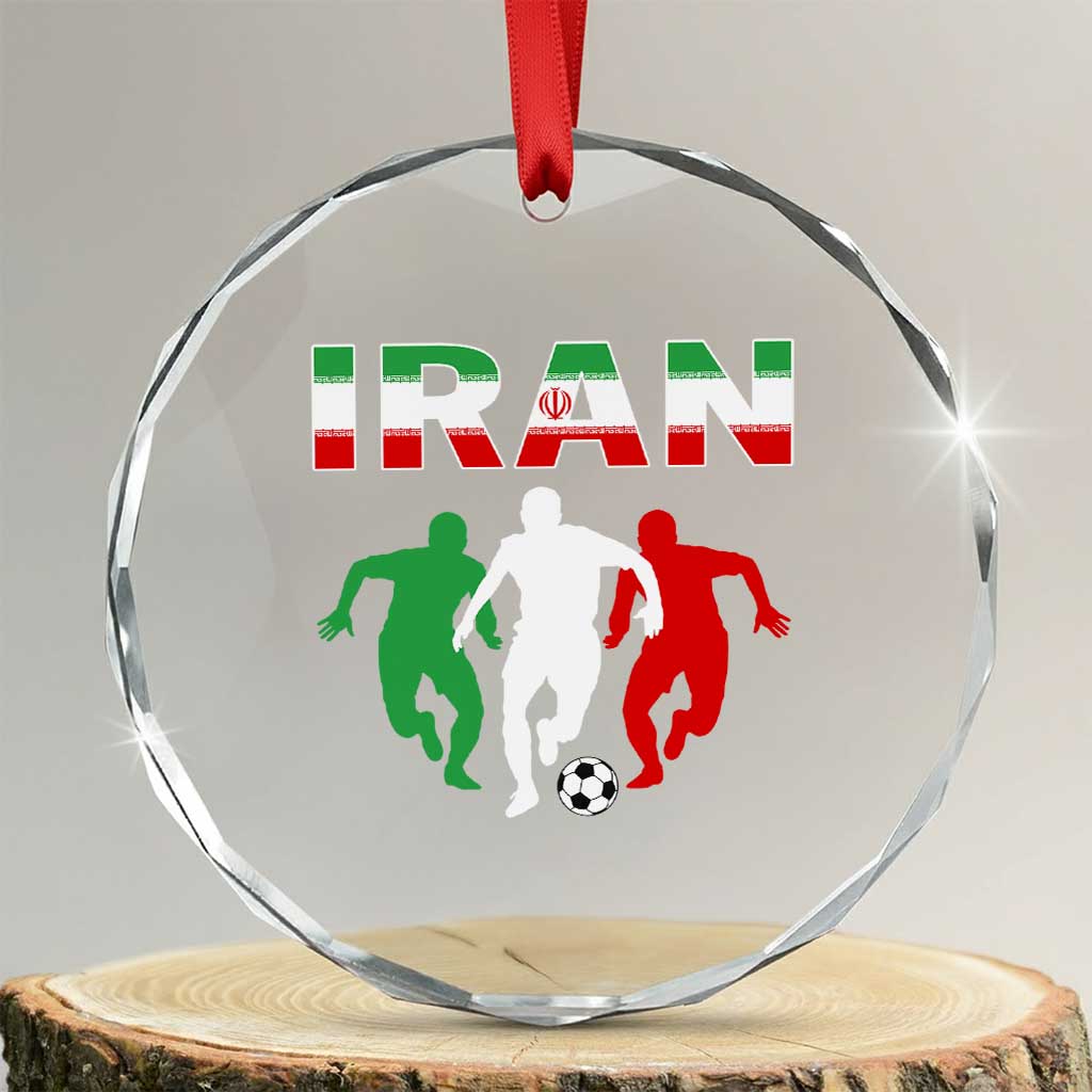 Supporting Iran Soccer Fan Crystal Glass Ornament Proud Persian Heritage Gift TS12 Transparent Glass 3'' Circle Print Your Wear