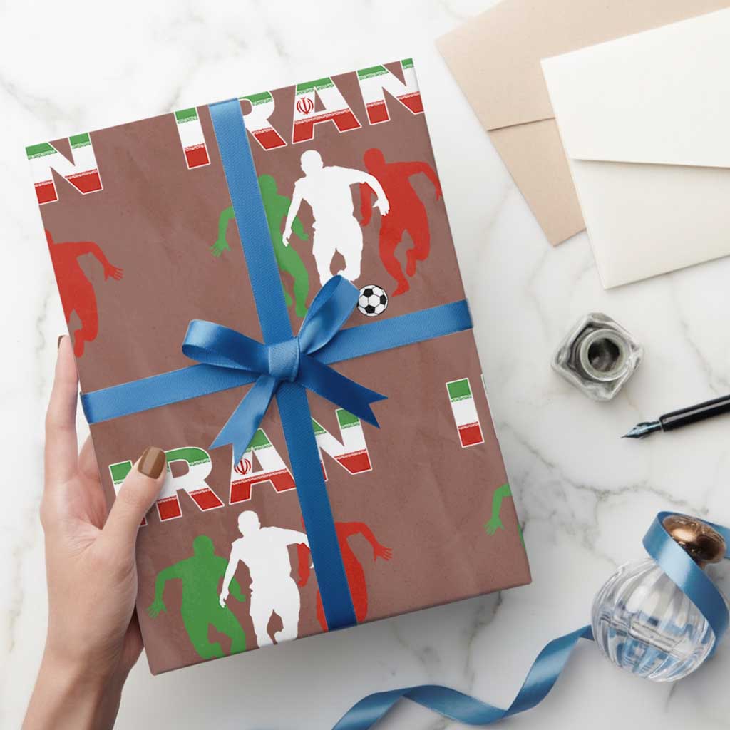 Supporting Iran Soccer Fan Wrapping Paper Roll Proud Persian Heritage Gift