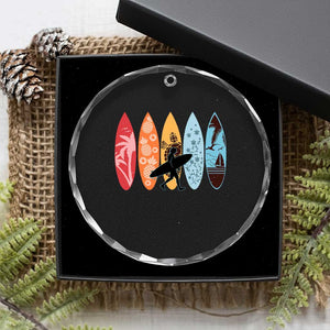 Surfboarder Crystal Glass Ornament Hawaii Wave Surfing Surfboard Lover Beach Surfer TS10 Print Your Wear