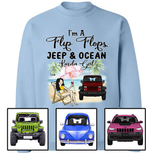JP Girl Personalized T Shirt Im A Flip Flops JP and Ocean CTM Custom - Printyourwear
