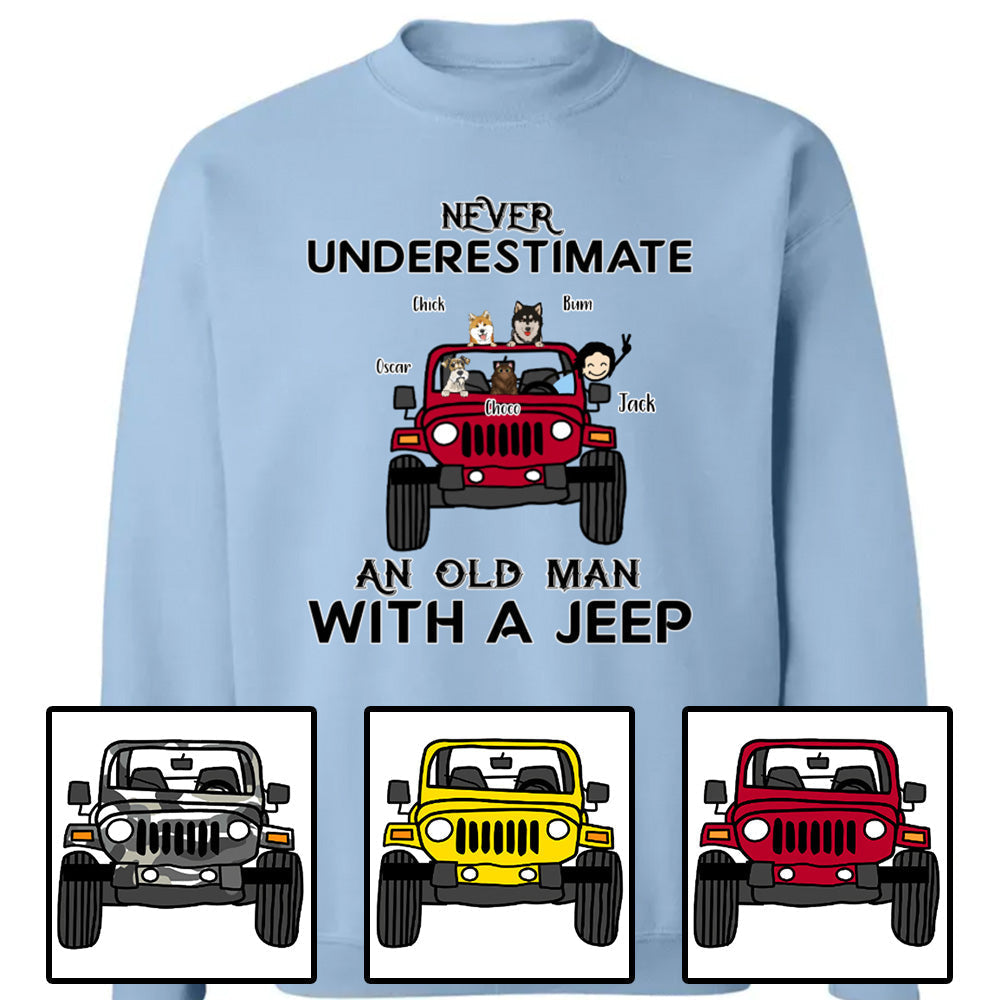 Custom JP Shirts, Never Underestimate An Old Man Old Lady With A JP Apparel, Gift For Dog Cat Lovers CTM Custom - Printyourwear