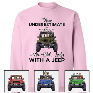 Custom JP Shirts, Never Underestimate An Old Man Old Lady With A JP Dog JP Cat Apparel CTM00 Custom - Printyourwear