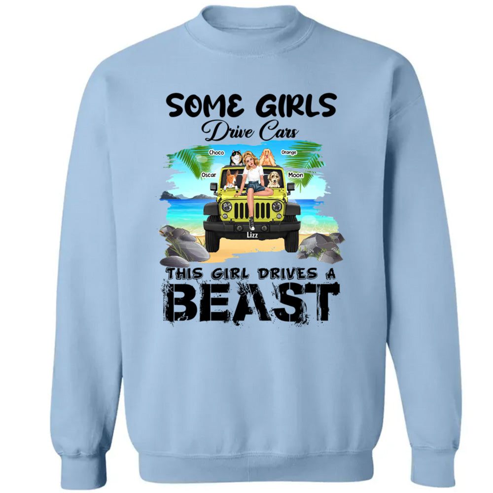 JP Girl Personalized T Shirt Some Girls Drive Cars, This Girl Drive a Beast CTM Custom - Printyourwear