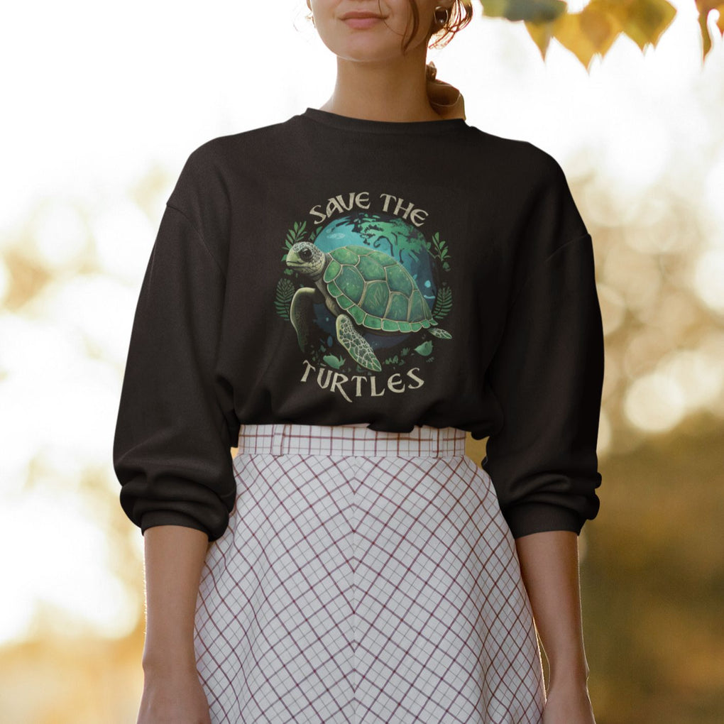 Ocean Day Sweatshirt Save The Turtles Sea Life TS02 Printyourwear