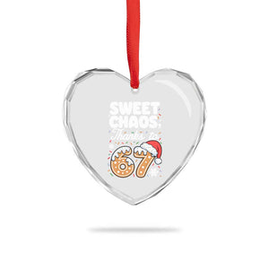Sweet Chaos Thanks to 67 Heart Crystal Glass Ornament Funny Christmas Cookie Meme with Sprinkles TS02 Print Your Wear