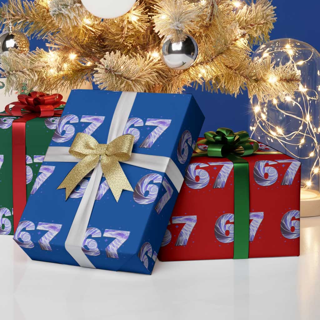 Swirl Effect Printed Six Seven Meme Wrapping Paper Roll Gen Z Alpha Gift TS12 Print Your Wear