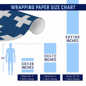 Swiss Vintage Cross Flag Switzerland Wrapping Paper Roll