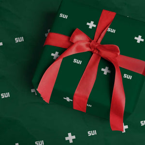 Switzerland Wrapping Paper Roll Retro Swiss Flag