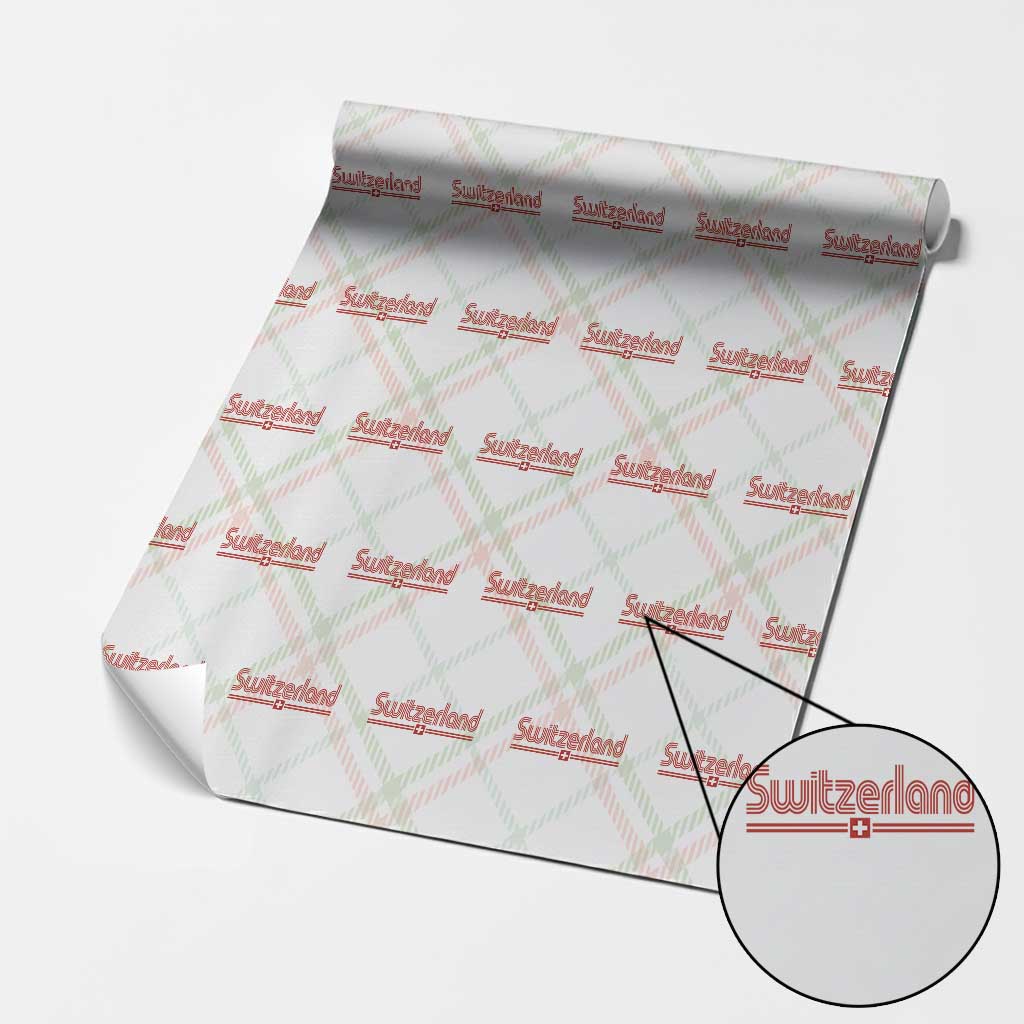 Switzerland Fan Retro Vintage Flag Wrapping Paper Roll