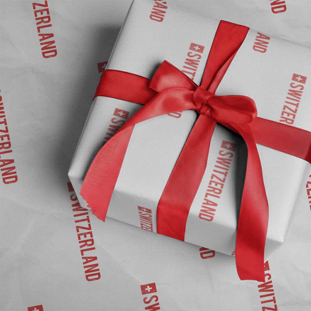 Switzerland Heritage Vintage Swiss Flag Schweiz Wrapping Paper Roll TS11 White Print Your Wear