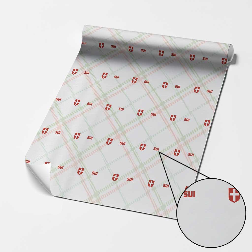 Switzerland Wrapping Paper Roll Vintage Retro Swiss Flag