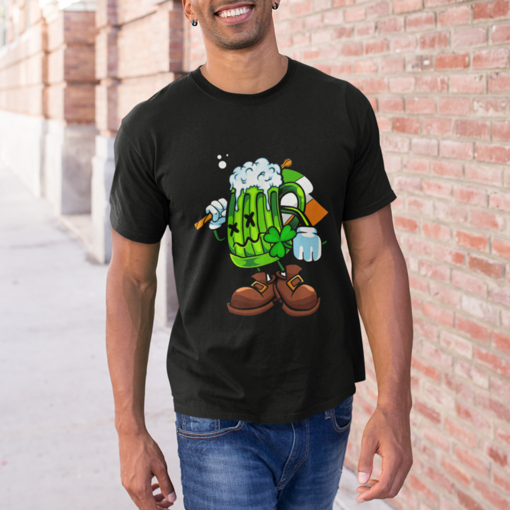 Funny St. Patricks Day Drinking T Shirt Irish Beer Ireland Flag TS02 Printyourwear