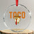 TACO Chicken in Sombrero Crystal Glass Ornament Funny Mexican Food - Print Your Wear