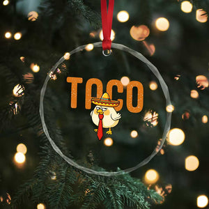 TACO Chicken in Sombrero Crystal Glass Ornament Funny Mexican Food TS02 Print Your Wear