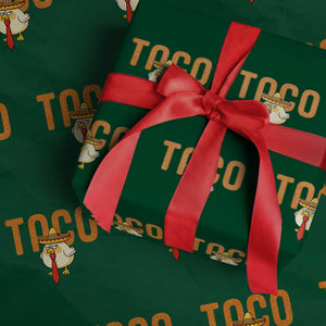 TACO Chicken in Sombrero Wrapping Paper Roll Funny Mexican Food TS02 Green Print Your Wear