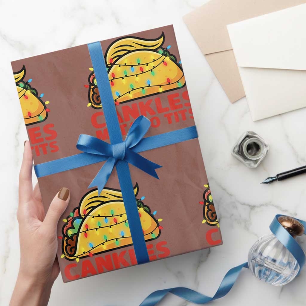 Taco Trump Mexican Christmas Wrapping Paper Roll Cankles McTaco Tits TS14 Mocha Print Your Wear