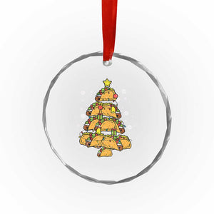 Taco Xmas Tree Crystal Glass Ornament Mexican Food Tacos Lover Xmas in Mexico TS02 Print Your Wear