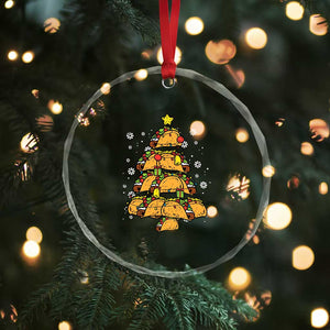 Taco Xmas Tree Crystal Glass Ornament Mexican Food Tacos Lover Xmas in Mexico TS02 Print Your Wear