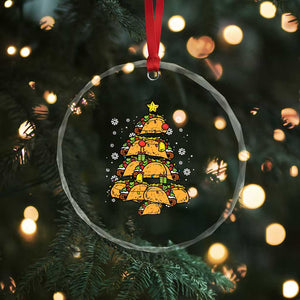 Taco Xmas Tree Crystal Glass Ornament Mexican Food Tacos Lover Xmas in Mexico TS02 Print Your Wear