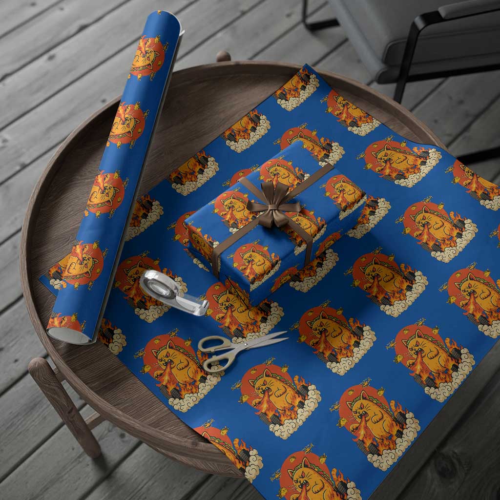 Tacocat Monster Wrapping Paper Roll Funny Cats Taco Lovers TS14 Blue Print Your Wear