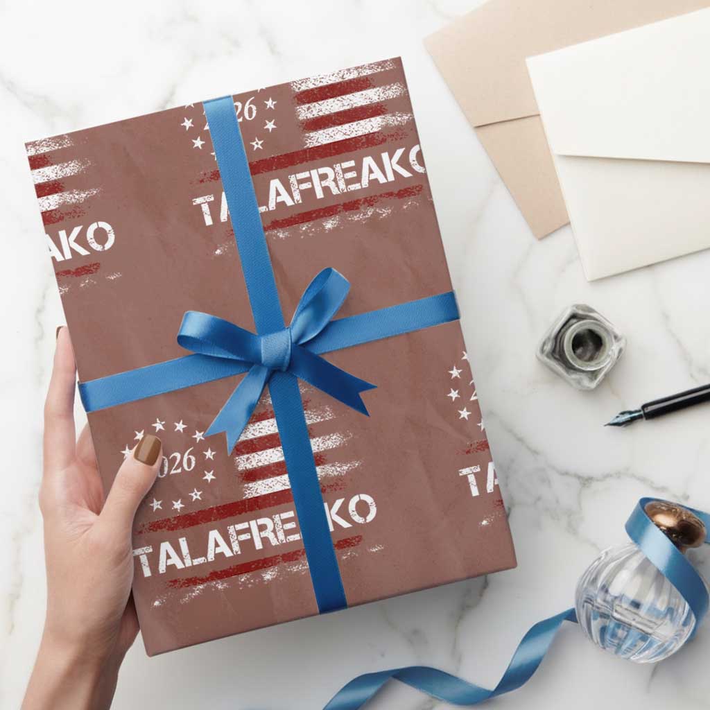 Talafreako James Talarico 2026 Wrapping Paper Roll US Senate Texas Vintage American Flag