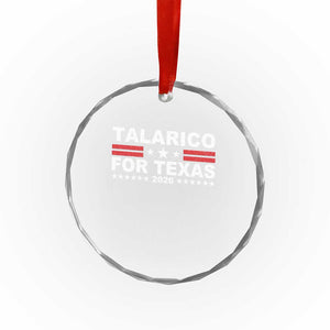 Talarico For Texas US Senate 2026 Crystal Glass Ornament James Talarico Support TS11 Print Your Wear