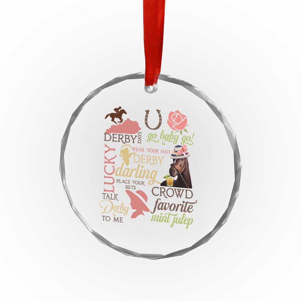 Talk Derby To Me Crystal Glass Ornament Horse Riders Ky Racing Day TS02 Print Your Wear