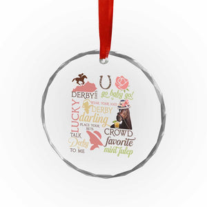 Talk Derby To Me Crystal Glass Ornament Horse Riders Ky Racing Day TS02 Print Your Wear