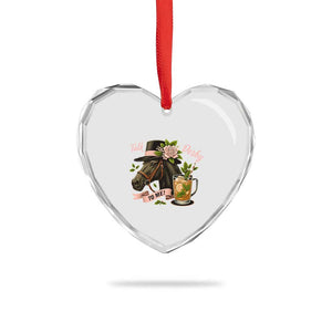 Talk Derby To Me Heart Crystal Glass Ornament Ky Horse Racing Mint Julep and Roses TS02 Print Your Wear