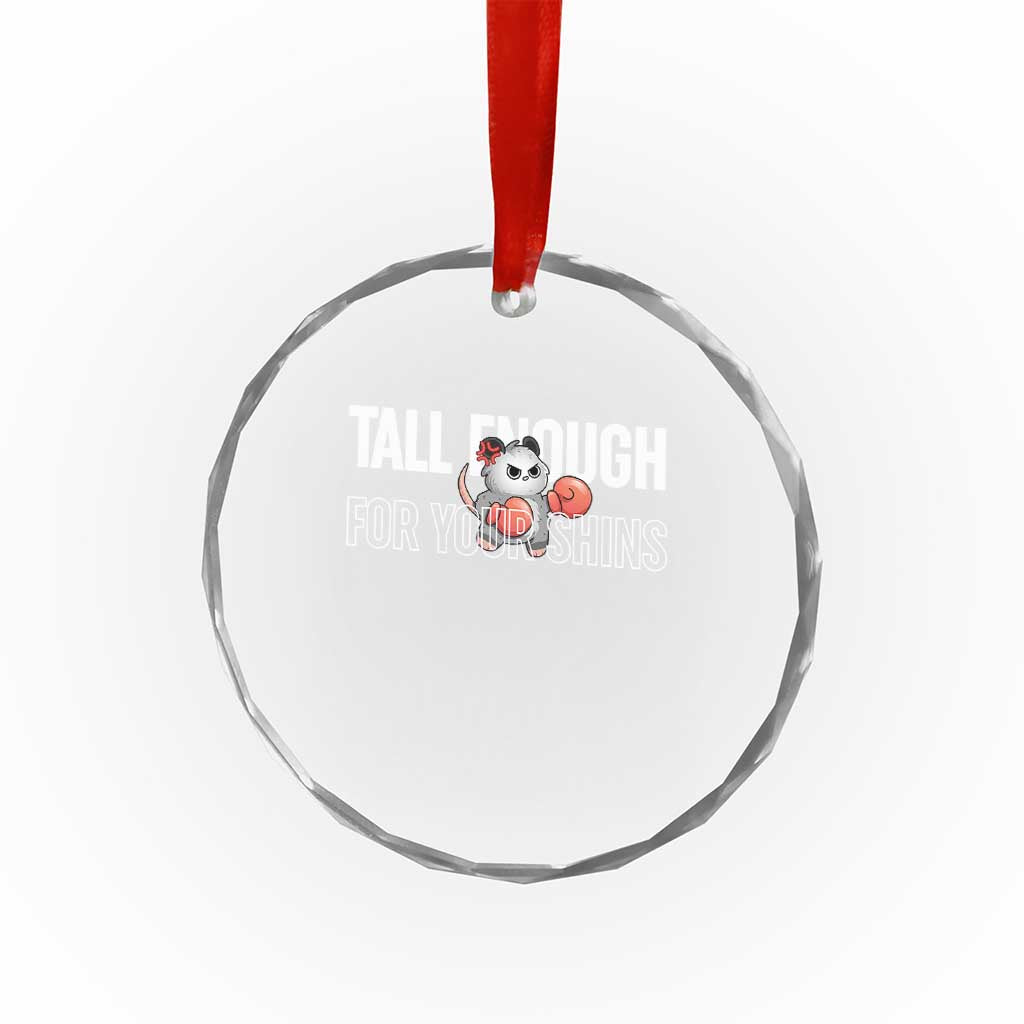 Tall Enough For Your Shins Crystal Glass Ornament Funny Possum Boxing Meme TS14 Print Your Wear