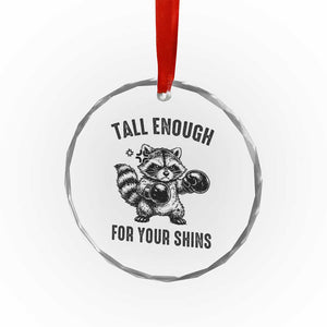 Tall Enough For Your Shins Crystal Glass Ornament Funny Raccoon Boxing Meme TS14 Print Your Wear
