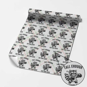 Tall Enough For Your Shins Wrapping Paper Roll Funny Raccoon Boxing Meme TS14 Christmas Plaid Print Your Wear