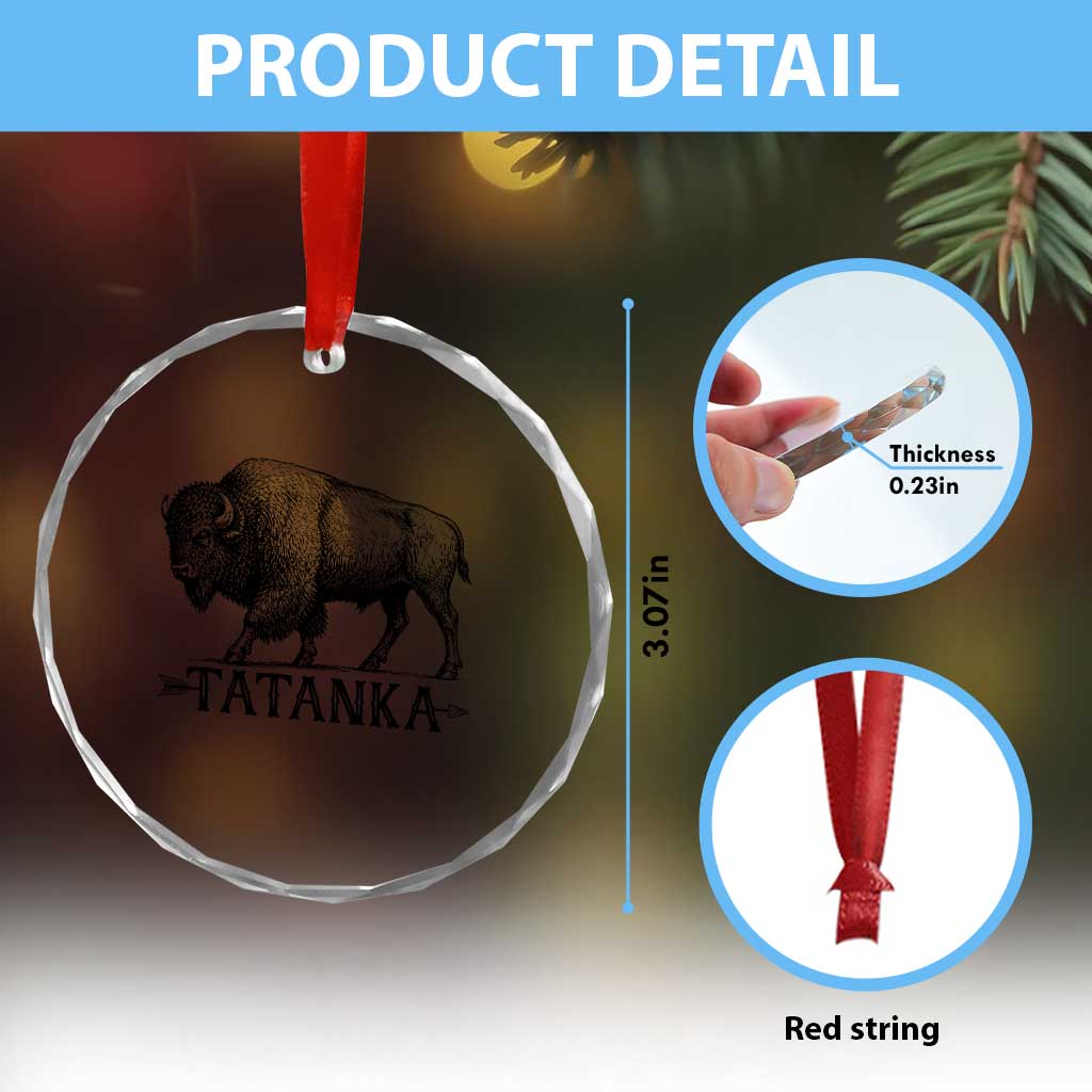 Tatanka Lakota Buffalo Bison Native American West Wildlife Crystal Glass Ornament