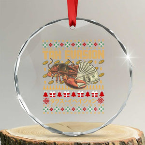 Tax Evasion Lobster Christmas Crystal Glass Ornament Funny Sarcasm Oddly Specific Meme TS11 Transparent Glass 3'' Circle Print Your Wear