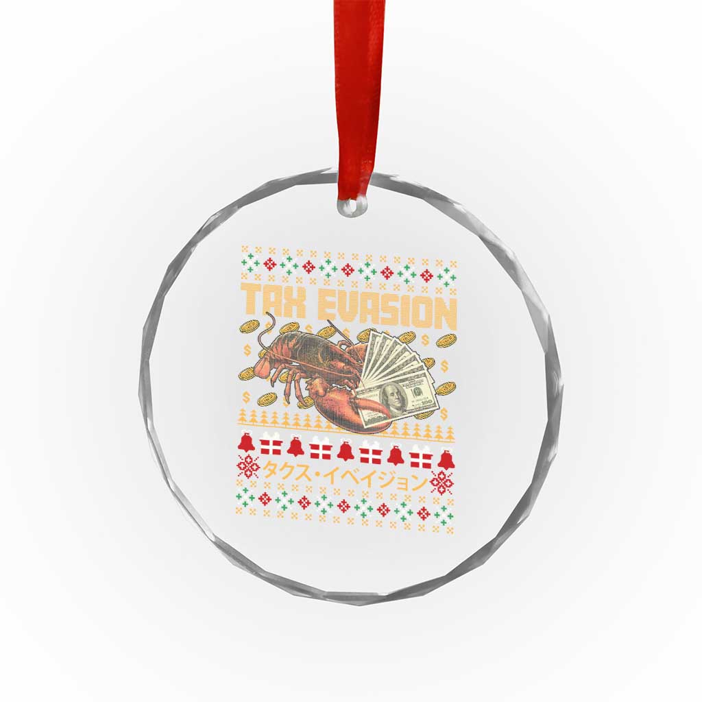Tax Evasion Lobster Christmas Crystal Glass Ornament Funny Sarcasm Oddly Specific Meme TS11 Print Your Wear