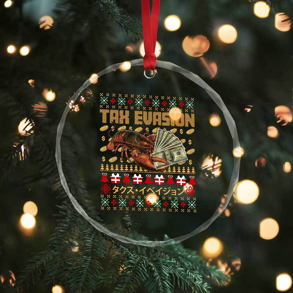 Tax Evasion Lobster Christmas Crystal Glass Ornament Funny Sarcasm Oddly Specific Meme TS11 Print Your Wear