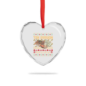 Tax Evasion Lobster Christmas Heart Crystal Glass Ornament Funny Sarcasm Oddly Specific Meme TS11 Print Your Wear