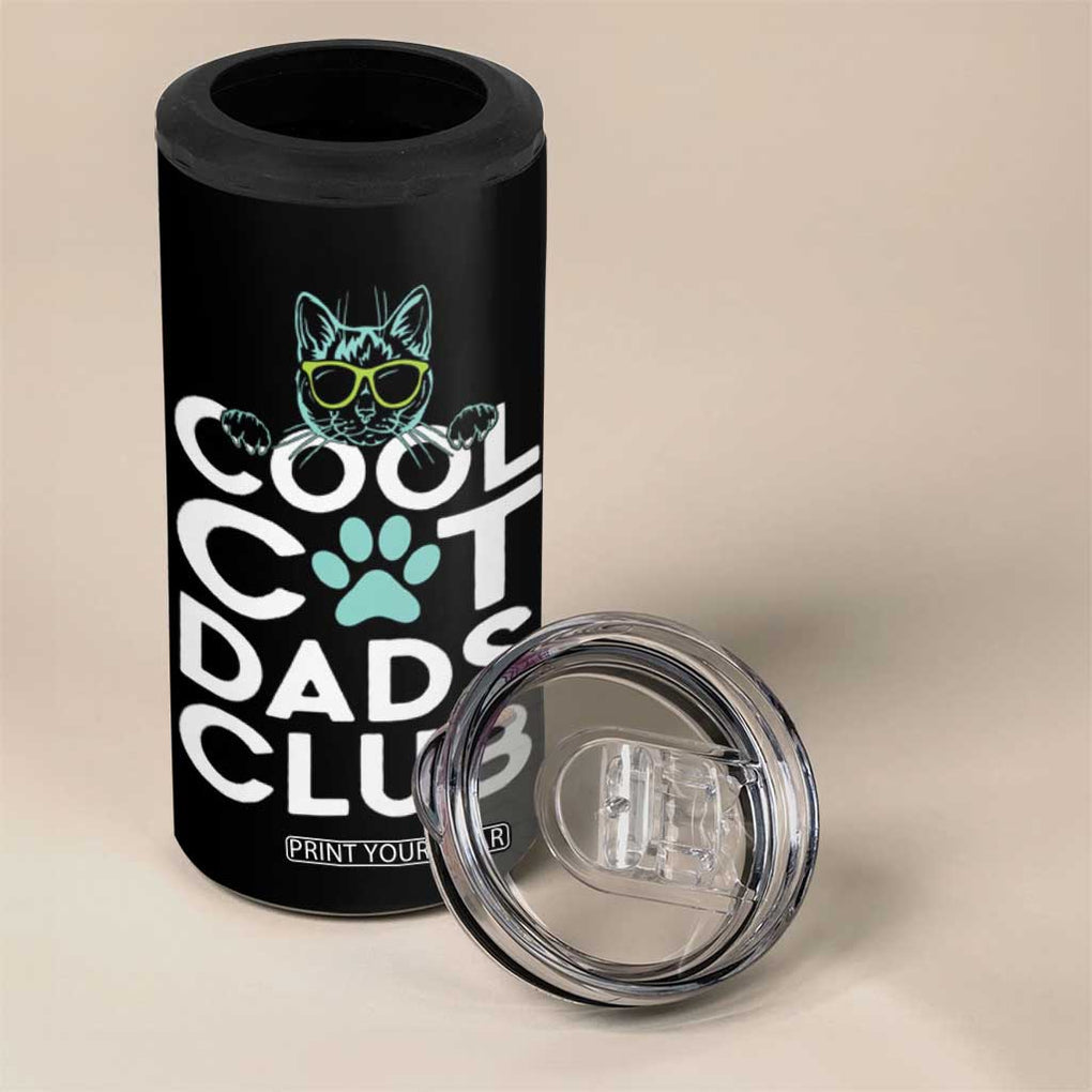 Funny Cat Dad 4 in 1 Can Cooler Tumbler Cool Cat Dads Club TB02 Print Your Wear