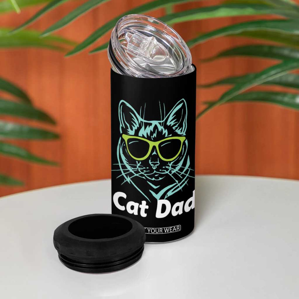 Funny Cat Dad 4 in 1 Can Cooler Tumbler Cool Cat Dads Club TB02 Print Your Wear
