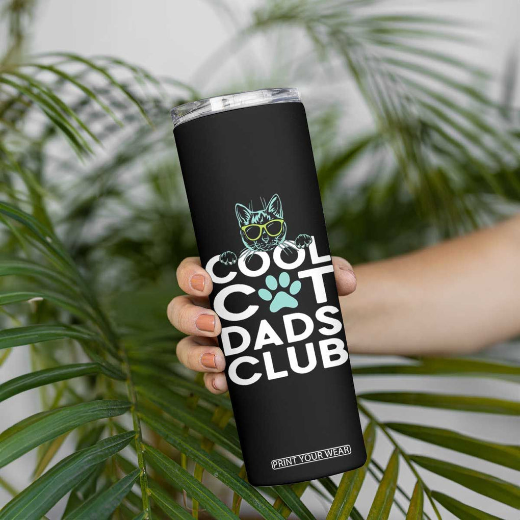Funny Cat Dad Skinny Tumbler Cool Cat Dads Club TB02 Print Your Wear