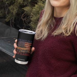 Classic Car Lover Tumbler Cup I'm Not Old I'm Classic Vintage American Flag TB02 Print Your Wear