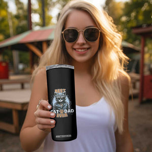Cool Cat Dad Skinny Tumbler Best Cat Dad Ever Father's Day TB02 Print Your Wear
