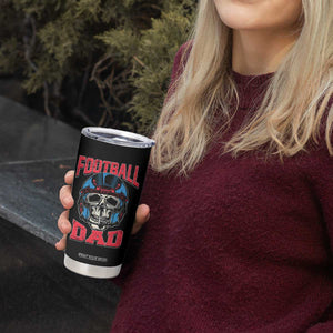 Football Dad Tumbler Cup Skull With Helmet Rugby Father's Day TB02 Print Your Wear