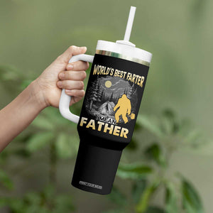 Funny Bigfoot Dad Tumbler With Handle World's Best Farter I Mean Father TB02 Print Your Wear