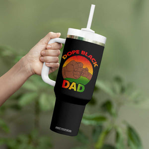 Dope Black Dad Tumbler With Handle Proud Afro Melanin Men Vintage Father's Day TB02 Print Your Wear