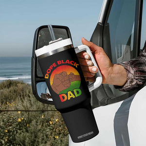 Dope Black Dad Tumbler With Handle Proud Afro Melanin Men Vintage Father's Day TB02 Print Your Wear