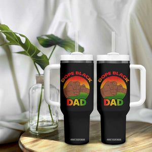 Dope Black Dad Tumbler With Handle Proud Afro Melanin Men Vintage Father's Day TB02 Print Your Wear