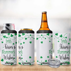 Irish Kisses and Shamrock Wishes 4 in 1 Can Cooler Tumbler Lucky Clover St Patrick's Day TB02 Print Your Wear